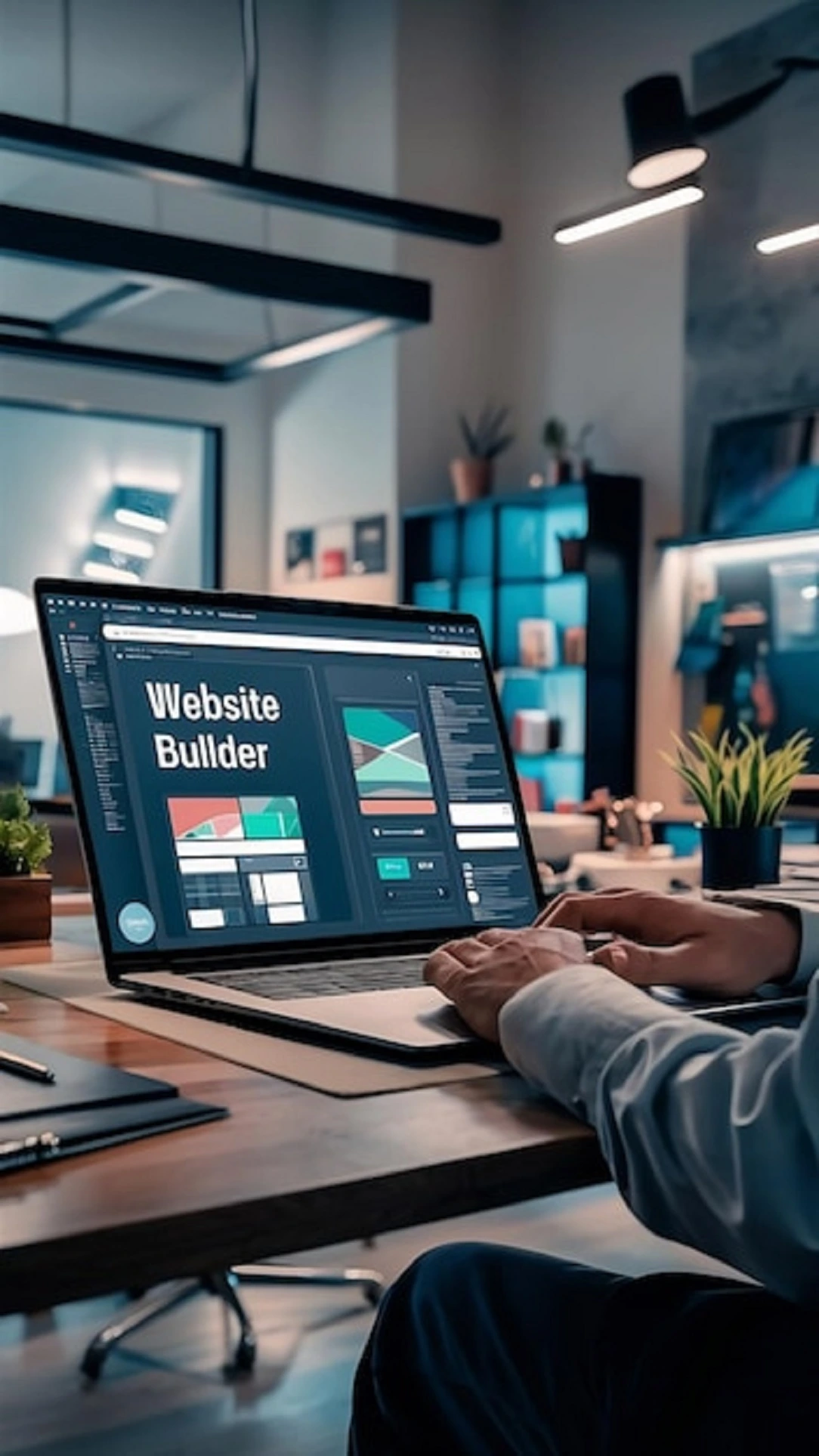 Custom website design using a modern website builder